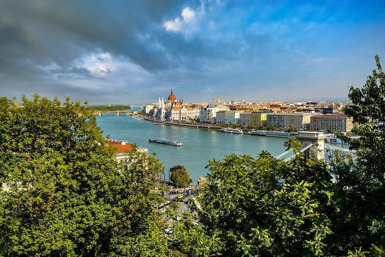 River Danube running through the centre of Budapest